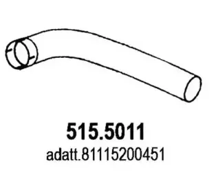 515.5011 ASSO Труба выхлопного газа 515.5011 ASSO Труба выхлопного газа
