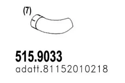 515.9033 ASSO Труба выхлопного газа 515.9033 ASSO Труба выхлопного газа