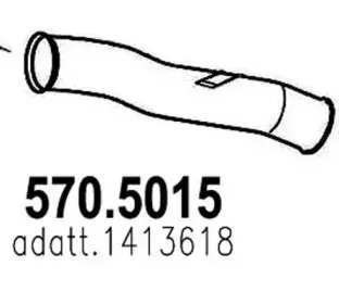 570.5015 ASSO Труба выхлопного газа 570.5015 ASSO Труба выхлопного газа