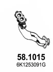 58.1015 ASSO Труба выхлопного газа 58.1015 ASSO Труба выхлопного газа