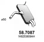 58.7087 ASSO Глушитель выхлопных газов конечный 58.7087 ASSO Глушитель выхлопных газов конечный