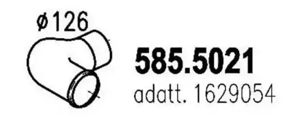 585.5021 ASSO Труба выхлопного газа 585.5021 ASSO Труба выхлопного газа