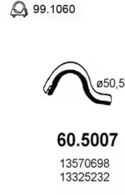 60.5007 ASSO Труба выхлопного газа 60.5007 ASSO Труба выхлопного газа