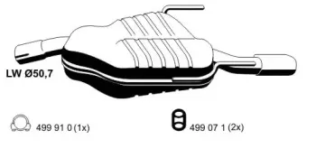 043281 ERNST Глушитель выхлопных газов конечный 043281 ERNST Глушитель выхлопных газов конечный
