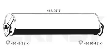 116077 ERNST Глушитель выхлопных газов конечный 116077 ERNST Глушитель выхлопных газов конечный