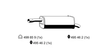 313186 ERNST Глушитель выхлопных газов конечный 313186 ERNST Глушитель выхлопных газов конечный