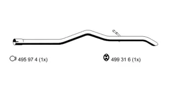 330503 ERNST Труба выхлопного газа 330503 ERNST Труба выхлопного газа