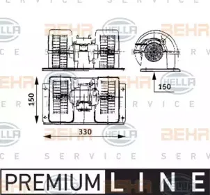 8EW 009 157-481 HELLA Вентилятор салона 8EW 009 157-481 HELLA Вентилятор салона