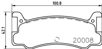 8DB 355 026-721 HELLA Комплект тормозных колодок, дисковый тормоз 8DB 355 026-721 HELLA Комплект тормозных колодок, дисковый тормоз