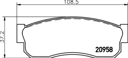 8DB 355 029-211 HELLA Комплект тормозных колодок, дисковый тормоз 8DB 355 029-211 HELLA Комплект тормозных колодок, дисковый тормоз