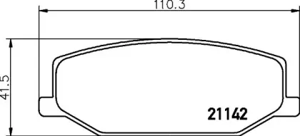 8DB 355 026-871 HELLA Комплект тормозных колодок, дисковый тормоз 8DB 355 026-871 HELLA Комплект тормозных колодок, дисковый тормоз