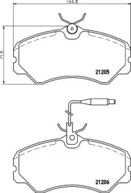 8DB 355 017-841 HELLA Комплект тормозных колодок, дисковый тормоз 8DB 355 017-841 HELLA Комплект тормозных колодок, дисковый тормоз