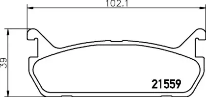 8DB 355 016-601 HELLA Комплект тормозных колодок, дисковый тормоз 8DB 355 016-601 HELLA Комплект тормозных колодок, дисковый тормоз