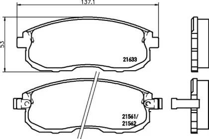 8DB 355 027-081 HELLA Комплект тормозных колодок, дисковый тормоз 8DB 355 027-081 HELLA Комплект тормозных колодок, дисковый тормоз