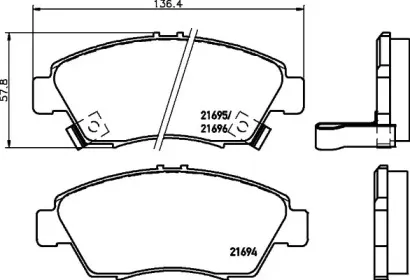 8DB 355 027-201 HELLA Комплект тормозных колодок, дисковый тормоз 8DB 355 027-201 HELLA Комплект тормозных колодок, дисковый тормоз