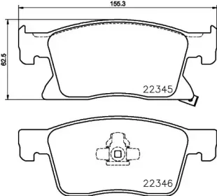 8DB 355 024-781 HELLA Комплект тормозных колодок, дисковый тормоз 8DB 355 024-781 HELLA Комплект тормозных колодок, дисковый тормоз