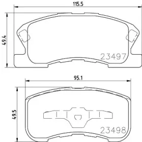 8DB 355 029-371 HELLA Комплект тормозных колодок, дисковый тормоз 8DB 355 029-371 HELLA Комплект тормозных колодок, дисковый тормоз