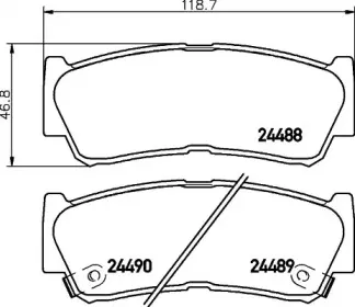 8DB 355 013-081 HELLA Комплект тормозных колодок, дисковый тормоз 8DB 355 013-081 HELLA Комплект тормозных колодок, дисковый тормоз