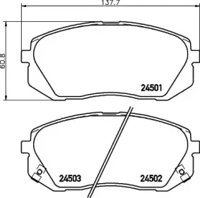 8DB 355 028-571 HELLA Комплект тормозных колодок, дисковый тормоз 8DB 355 028-571 HELLA Комплект тормозных колодок, дисковый тормоз