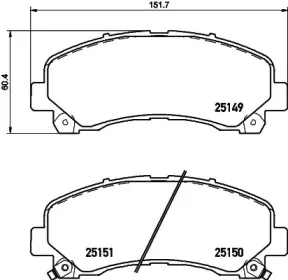 8DB 355 028-851 HELLA Комплект тормозных колодок, дисковый тормоз 8DB 355 028-851 HELLA Комплект тормозных колодок, дисковый тормоз