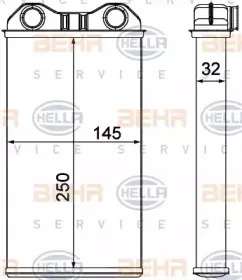 8FH 351 000-621 HELLA Теплообменник, отопление салона 8FH 351 000-621 HELLA Теплообменник, отопление салона