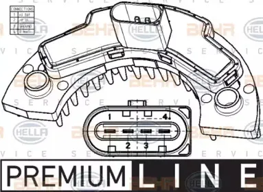 5HL 351 029-101 HELLA Регулятор, вентилятор салона 5HL 351 029-101 HELLA Регулятор, вентилятор салона