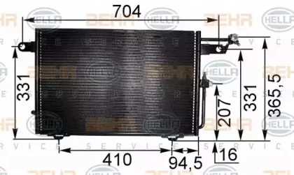 8FC 351 035-531 HELLA Конденсатор, кондиционер 8FC 351 035-531 HELLA Конденсатор, кондиционер