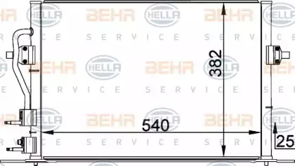8FC 351 035-581 HELLA Конденсатор, кондиционер 8FC 351 035-581 HELLA Конденсатор, кондиционер