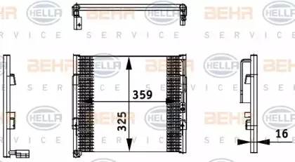 8FC 351 035-731 HELLA Конденсатор, кондиционер 8FC 351 035-731 HELLA Конденсатор, кондиционер