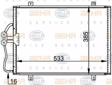 8FC 351 036-191 HELLA Конденсатор, кондиционер 8FC 351 036-191 HELLA Конденсатор, кондиционер