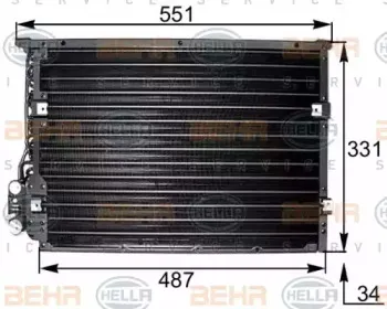 8FC 351 036-221 HELLA Конденсатор, кондиционер 8FC 351 036-221 HELLA Конденсатор, кондиционер