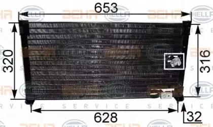 8FC 351 036-281 HELLA Конденсатор, кондиционер 8FC 351 036-281 HELLA Конденсатор, кондиционер