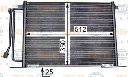 8FC 351 036-411 HELLA Конденсатор, кондиционер 8FC 351 036-411 HELLA Конденсатор, кондиционер