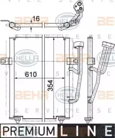 8FC 351 036-671 HELLA Конденсатор, кондиционер 8FC 351 036-671 HELLA Конденсатор, кондиционер