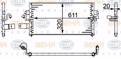 8FC 351 037-061 HELLA Конденсатор, кондиционер 8FC 351 037-061 HELLA Конденсатор, кондиционер