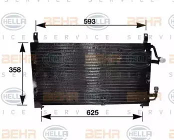 8FC 351 037-111 HELLA Конденсатор, кондиционер 8FC 351 037-111 HELLA Конденсатор, кондиционер