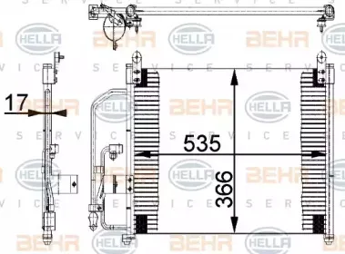 8FC 351 037-221 HELLA Конденсатор, кондиционер 8FC 351 037-221 HELLA Конденсатор, кондиционер