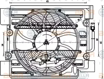 8EW 351 040-101 HELLA Вентилятор, конденсатор кондиционера 8EW 351 040-101 HELLA Вентилятор, конденсатор кондиционера