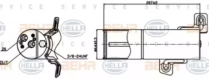 8FT 351 193-251 HELLA Осушитель, кондиционер 8FT 351 193-251 HELLA Осушитель, кондиционер