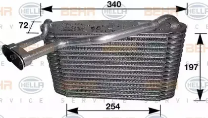 8FV 351 210-201 HELLA Испаритель, кондиционер 8FV 351 210-201 HELLA Испаритель, кондиционер