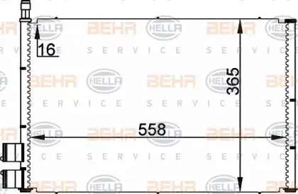 8FC 351 300-354 HELLA Конденсатор, кондиционер 8FC 351 300-354 HELLA Конденсатор, кондиционер