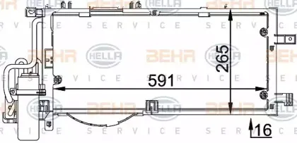 8FC 351 300-614 HELLA Конденсатор, кондиционер 8FC 351 300-614 HELLA Конденсатор, кондиционер