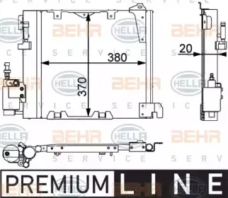 8FC 351 301-371 HELLA Конденсатор, кондиционер 8FC 351 301-371 HELLA Конденсатор, кондиционер