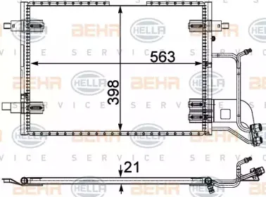 8FC 351 301-401 HELLA Конденсатор, кондиционер 8FC 351 301-401 HELLA Конденсатор, кондиционер