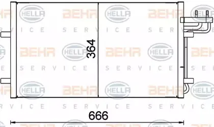 8FC 351 301-734 HELLA Конденсатор, кондиционер 8FC 351 301-734 HELLA Конденсатор, кондиционер