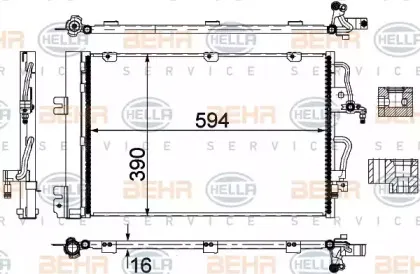 8FC 351 301-764 HELLA Конденсатор, кондиционер 8FC 351 301-764 HELLA Конденсатор, кондиционер