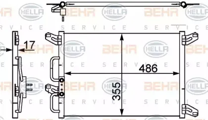 8FC 351 302-411 HELLA Конденсатор, кондиционер 8FC 351 302-411 HELLA Конденсатор, кондиционер