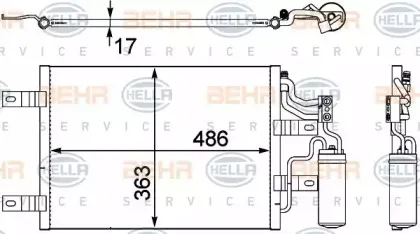 8FC 351 302-551 HELLA Конденсатор, кондиционер 8FC 351 302-551 HELLA Конденсатор, кондиционер