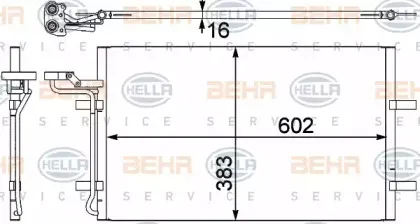 8FC 351 302-571 HELLA Конденсатор, кондиционер 8FC 351 302-571 HELLA Конденсатор, кондиционер