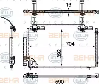 8FC 351 303-761 HELLA Конденсатор, кондиционер 8FC 351 303-761 HELLA Конденсатор, кондиционер